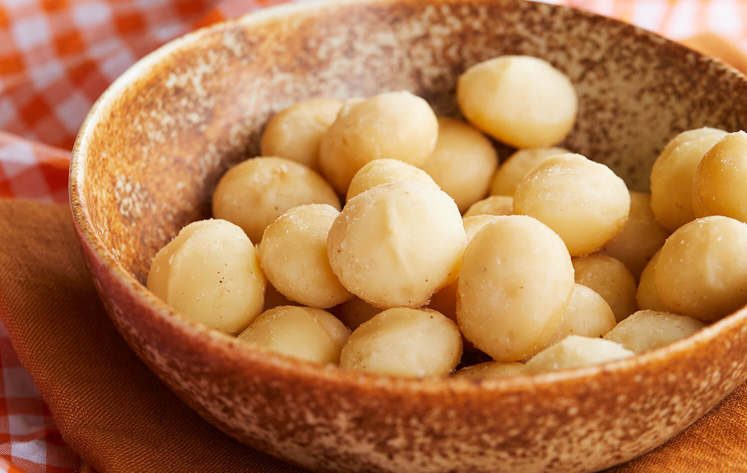 Close up of australian premium macadamias